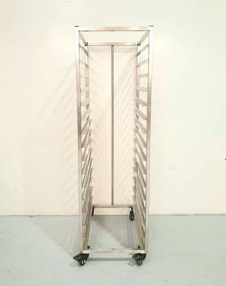 Production Rack S/Steel - 16 Shelf With Bar (Price on Availability)